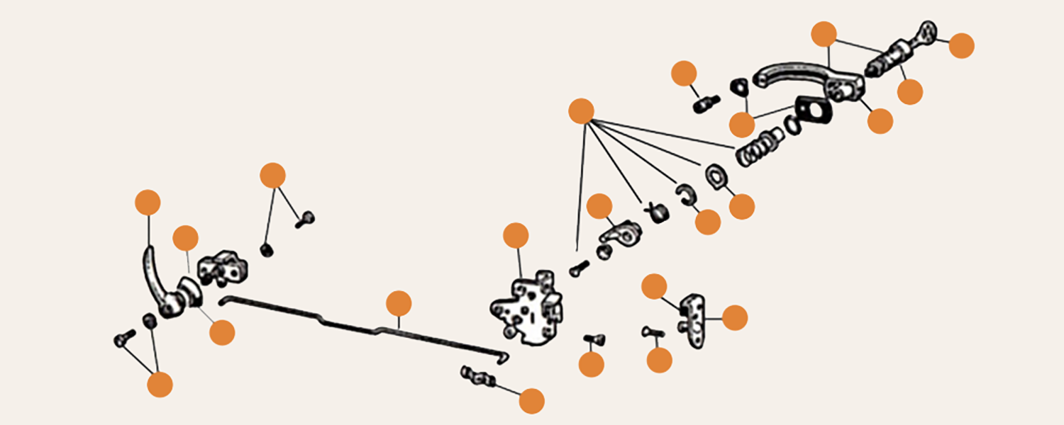 Splitscreen Push Button Handle Parts
